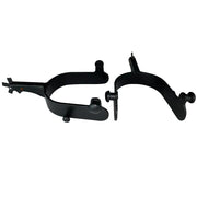 Hilason Western Black Steel Youth 15 Degree Bull Riding Spurs Pair