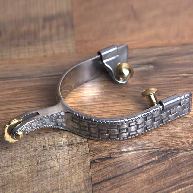 Hilason W. Mens Roper H. Riding Spurs Pair W/ 3' Width by Hilason – Cowboy and equestrian accessories