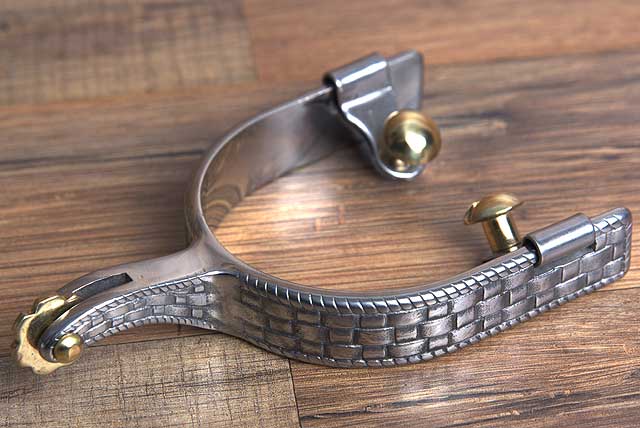 Hilason Western Mens Roper Horse Riding Spurs Pair W/ 3' Width