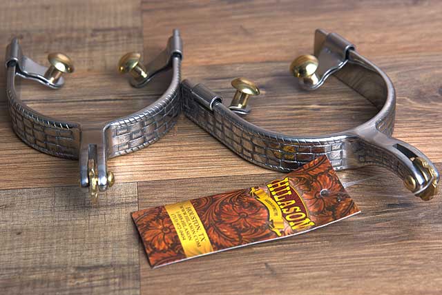 Hilason Western Mens Roper Horse Riding Spurs Pair W/ 3' Width