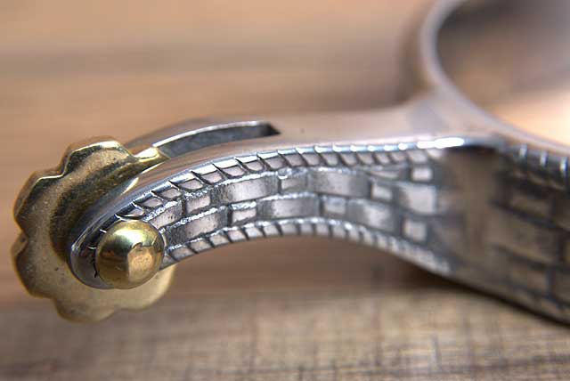 Hilason Western Mens Roper Horse Riding Spurs Pair W/ 3' Width
