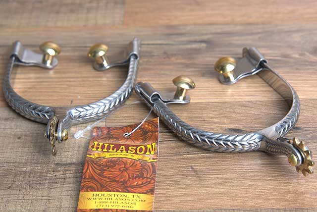Hilason Western Mens Stainless Steel Rope Design Horse Riding Spurs