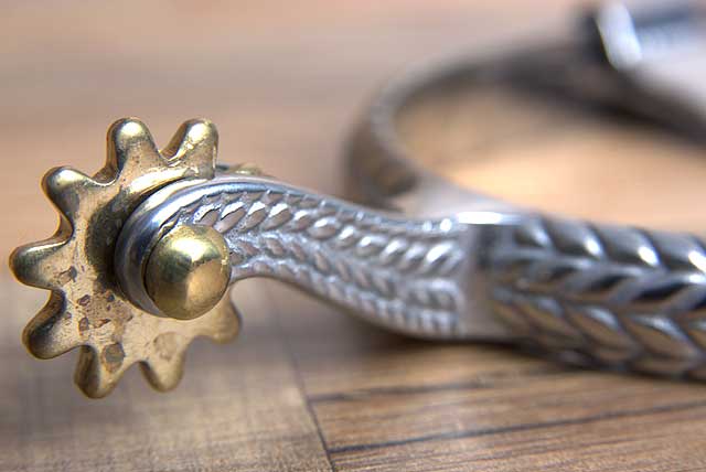 Hilason Western Ladies Stainless Steel Rope Design Horse Riding Spurs