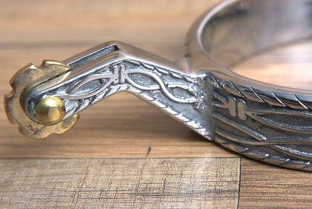 Hilason Western Stainless Steel Barbed Wire Design Horse Riding Spurs Pair