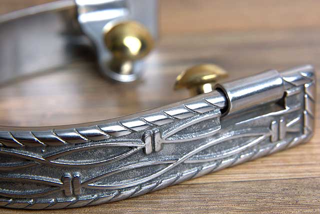 Hilason Western Stainless Steel Barbed Wire Design Horse Riding Spurs Pair