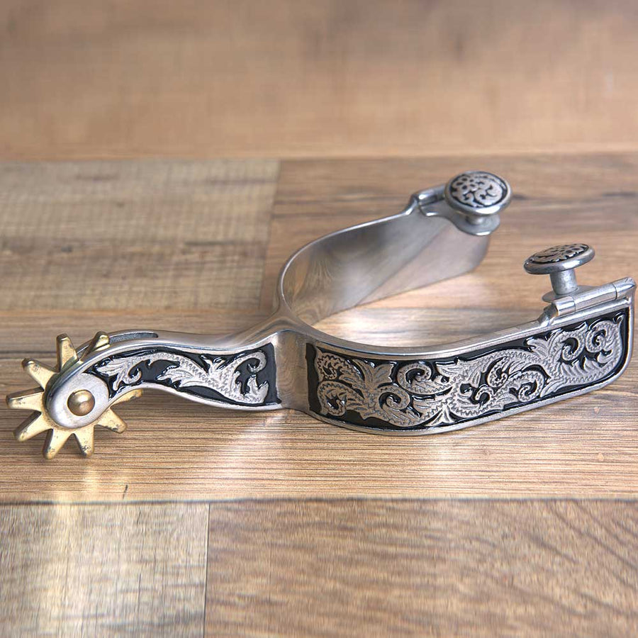 Hilason W. Stainless Steel Mens H. Riding Show Spurs Pair by Hilason – Cowboy and equestrian accessories