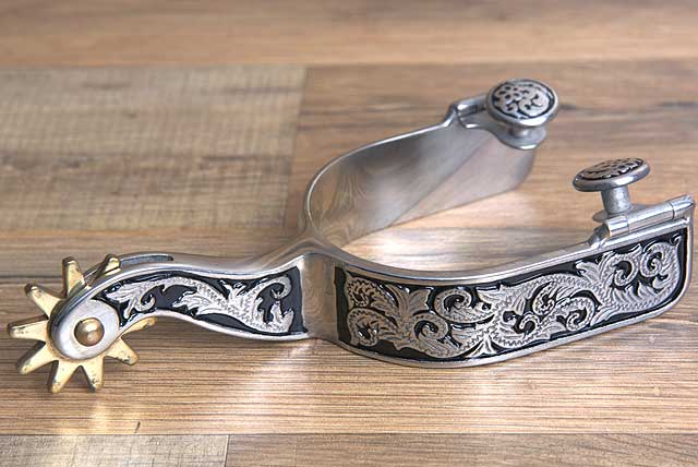 Hilason Western Stainless Steel Mens Horse Riding Show Spurs Pair