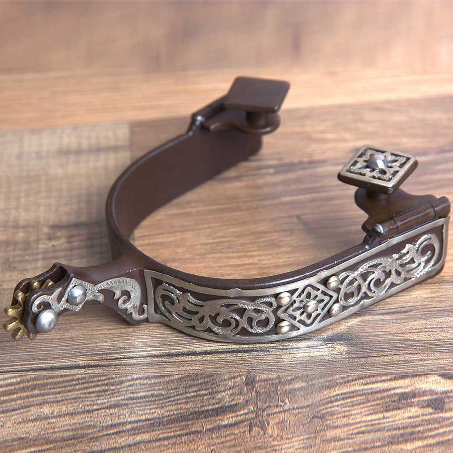 Hilason W. Ladies Stainless Steel Brown H. Riding Spurs Pair by Hilason – Cowboy and equestrian accessories