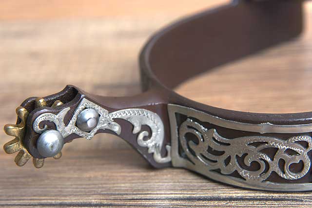 Hilason Western Ladies Stainless Steel Brown Horse Riding Spurs Pair