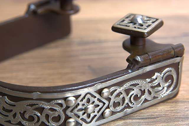 Hilason Western Ladies Stainless Steel Brown Horse Riding Spurs Pair