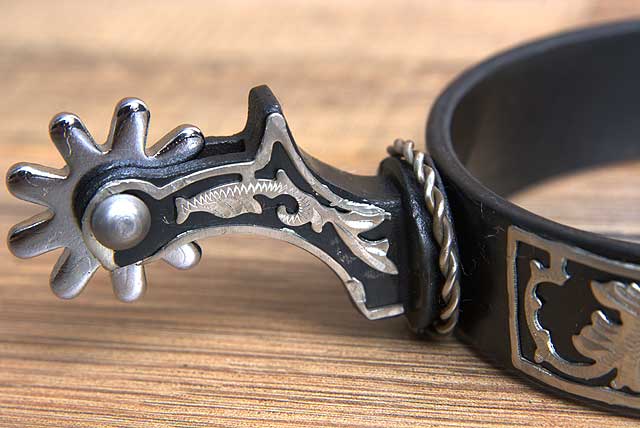Hilason Western Black Steel Mens Horse Riding Show Spurs Pair