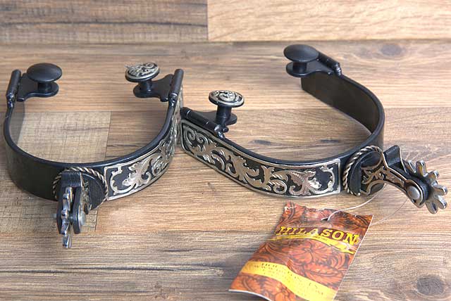 Hilason Western Black Steel Ladies Horse Riding Show Spurs Pair