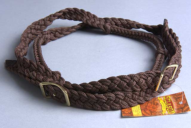 1 Inch X 6 Ft. Hilason Western Tack Horse Braided Poly Barrel Reins