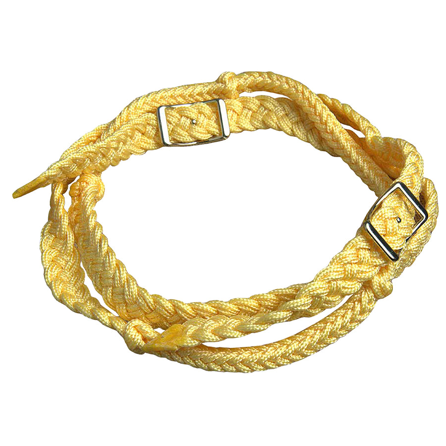 1 Inch X 6 Ft. Hilason W. Tk. H. Braided Poly Barrel Reins Yellow – by Hilason – Cowboy and equestrian accessories