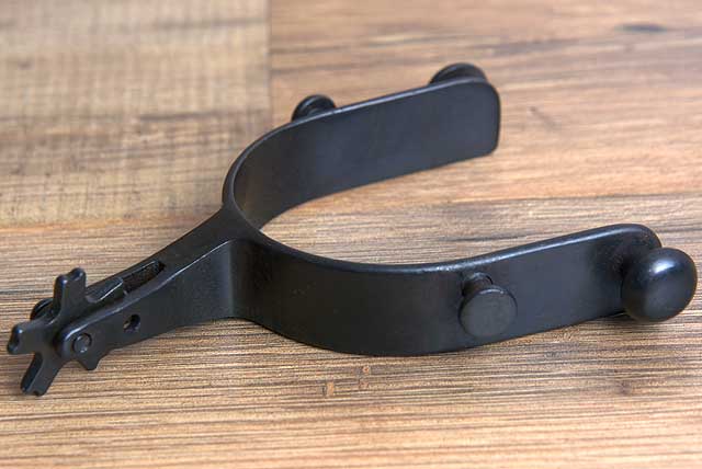 Hilason Western Black Steel Adult Horse Riding Rodeo Spurs Pair