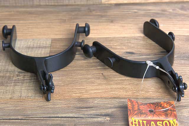 Hilason Western Black Steel Adult Horse Riding Rodeo Spurs Pair