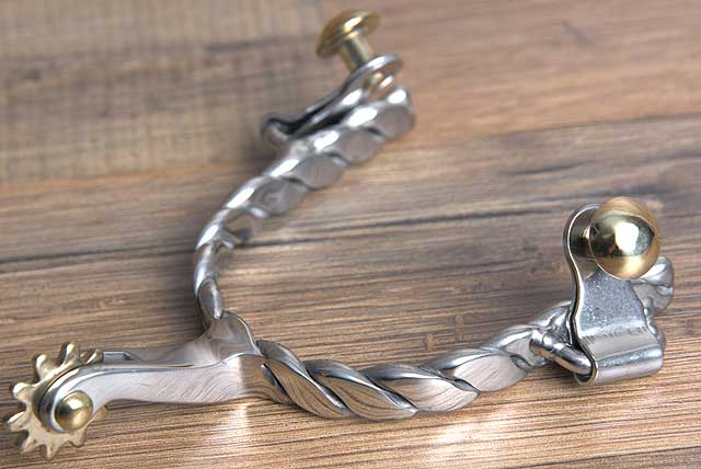 Hilason Western Twisted Wire Design Adult Horse Riding Spurs Pair