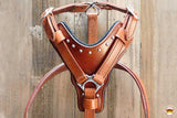 HILASON Genuine Leather Dog Harness Padded Heavy Duty & Comfortable Fit