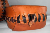 Circle Y Leather Laced Saddle Stirrups Pair Chestnut