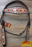 Western Horse Headstall Breast Collar Set Tack American Leather  Hilason