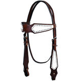 Hilason Western Horse Headstall American Leather Brown