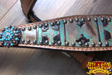 Horse Western Headstall Breast Collar Set American Leather Tribal Hilason