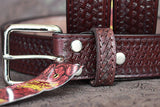 Leather Gun Holster Belt Handmade Concealed Carry Stitch Hilason