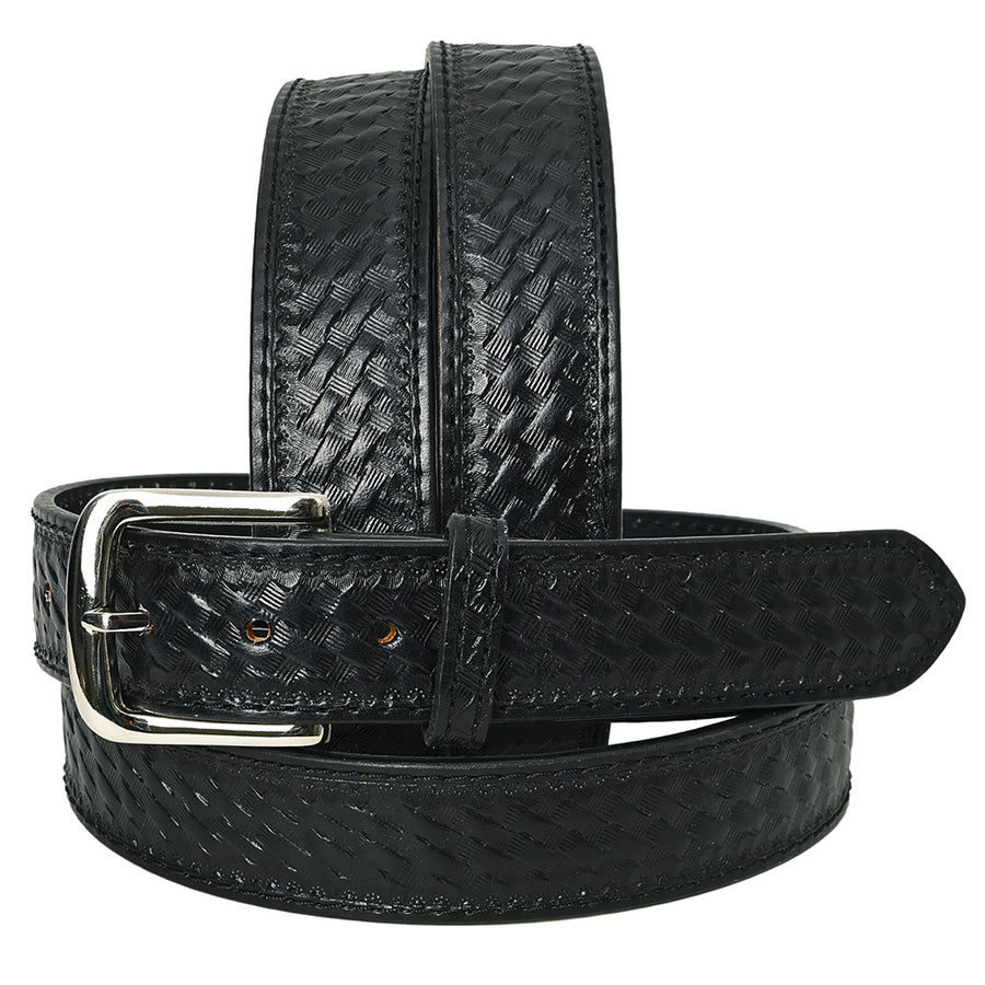 HILASON Western Genuine Leather Belt for Men Women Cowboy Cowgirl Handmade Unisex Heavy Duty Basketweave Belt for - Uhorse