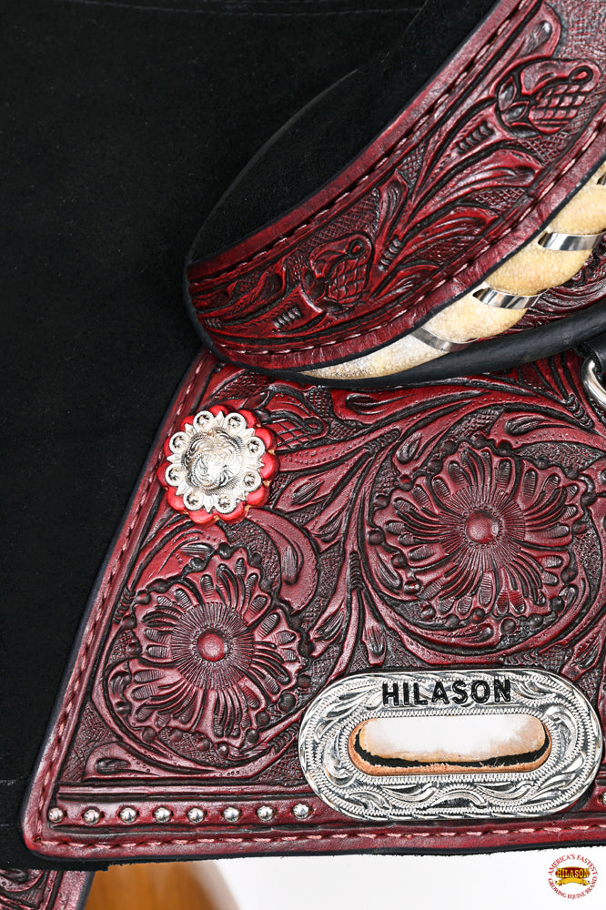HILASON Child Treeless Horse Saddle Western American Leather Barrel | for Horses