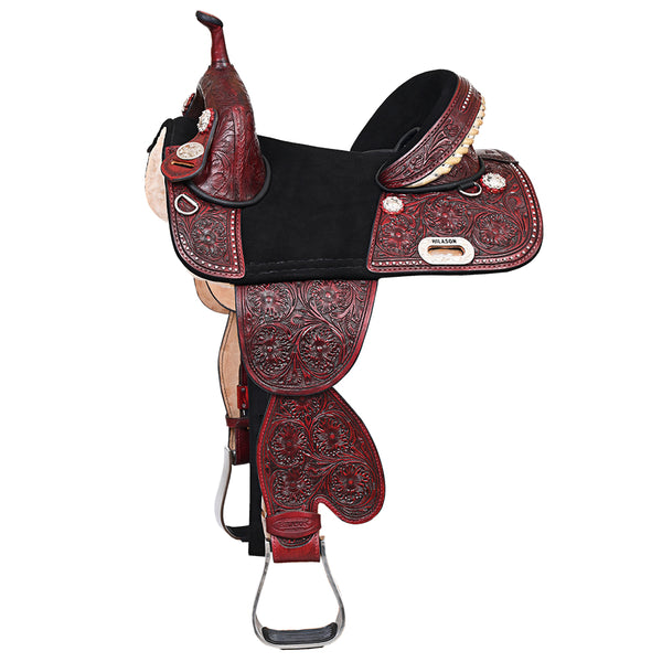 Child Treeless Horse Saddle Western American Leather Barrel Hilason - Uhorse
