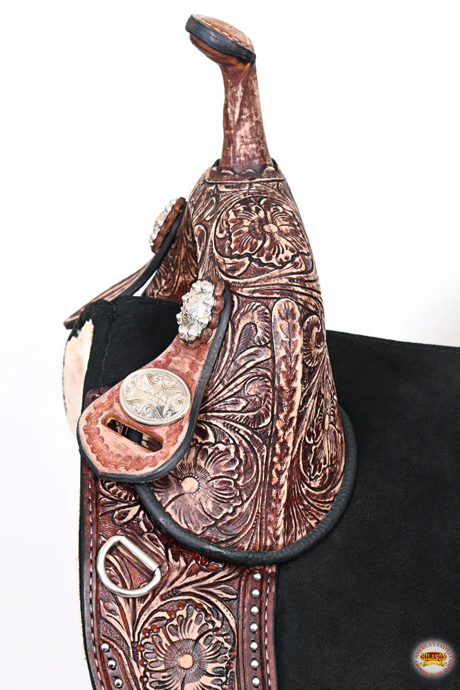 HILASON Child Treeless Horse Saddle Western American Leather Barrel | for Horses
