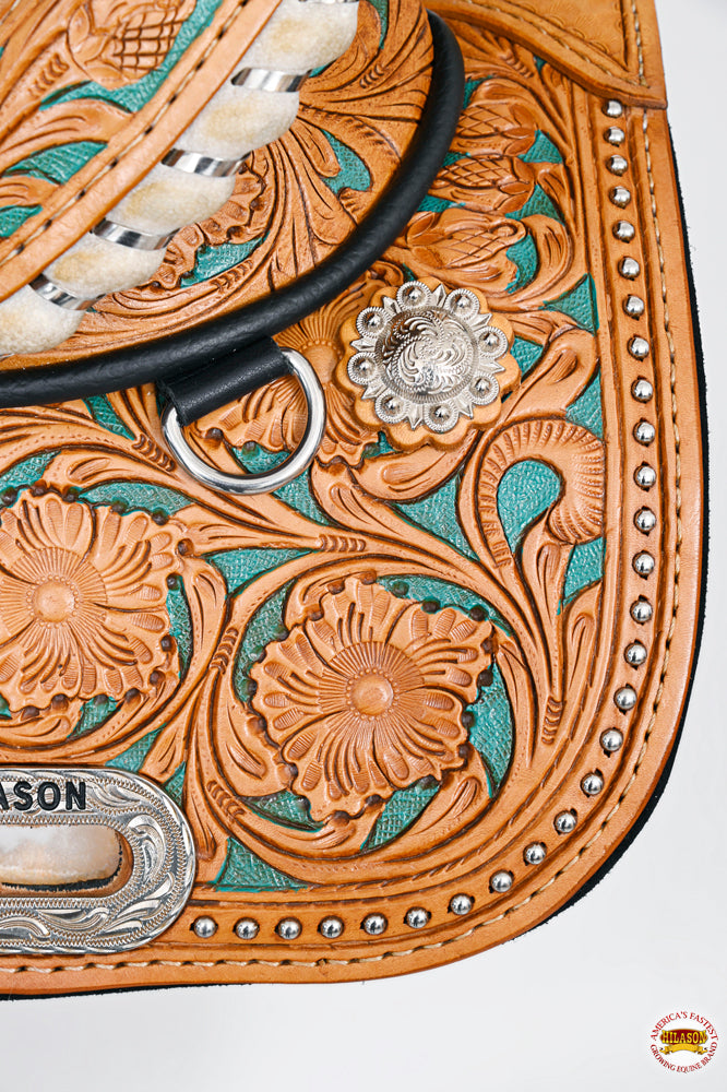 HILASON Child Treeless Horse Saddle Western American Leather Barrel | for Horses