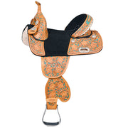 Child Treeless Horse Saddle Western American Leather Barrel Hilason