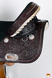 Hilason Western Horse Treeless Trail Barrel Racing American Leather Saddle