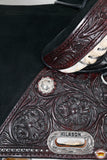 Hilason W. H. Treeless Trail Barrel Racing American Leather Saddle –