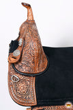 Hilason Western Treeless Trail Barrel Racing American Leather Saddle