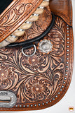 HILASON Treeless Western Trail Barrel Racing American Leather Saddle Dark Brown | Horse for Horses