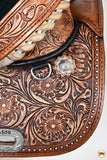 Hilason Western Treeless Trail Barrel Racing American Leather Saddle