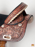 Hilason Western Treeless Trail Barrel Racing American Leather Saddle