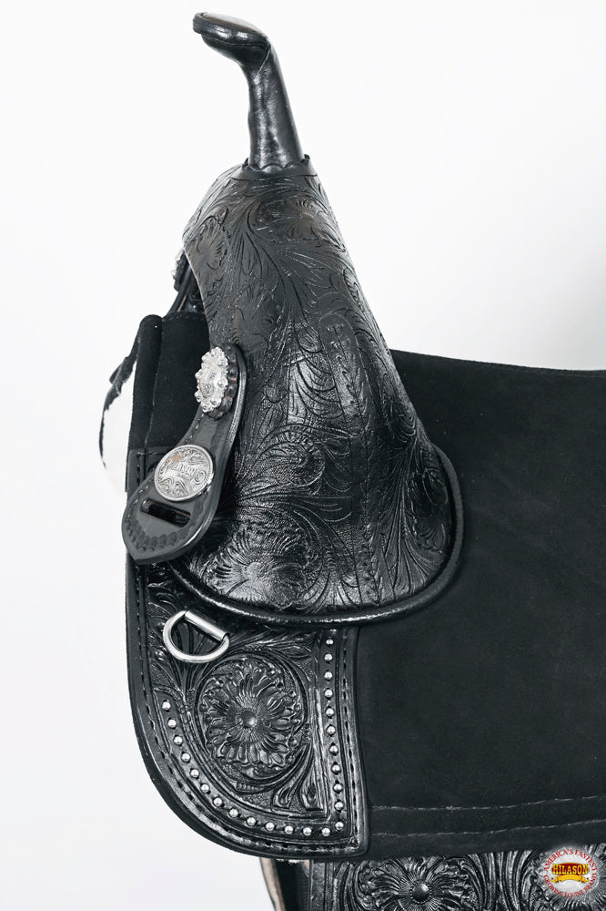 HILASON Western Horse Treeless Trail Barrel American Leather Saddle | for Horses