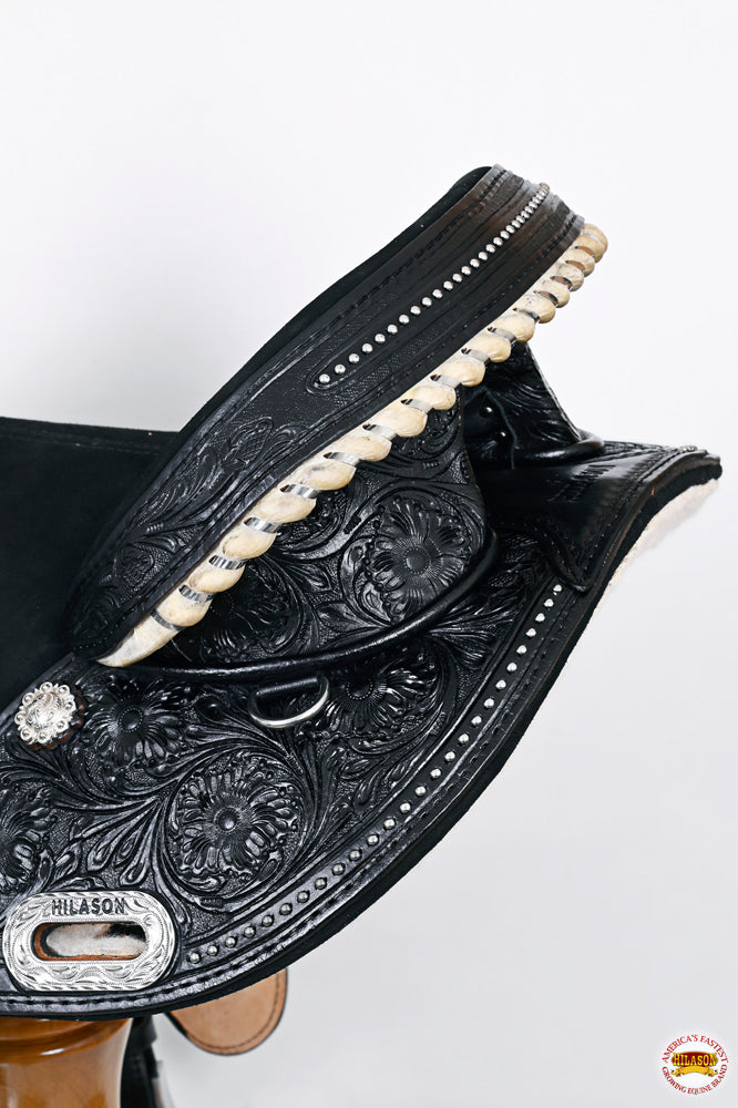HILASON Western Horse Treeless Trail Barrel American Leather Saddle | for Horses