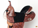 Hilason Western Horse Treeless Trail Barrel American Leather Saddle