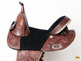 Hilason Western Horse Treeless Trail Barrel American Leather Saddle