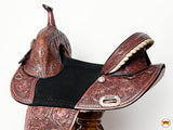 Hilason Western Horse Treeless Trail Barrel American Leather Saddle