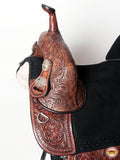 Hilason Western Horse Treeless Trail Barrel American Leather Saddle