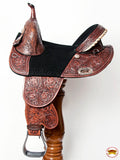 Hilason Western Horse Treeless Trail Barrel American Leather Saddle