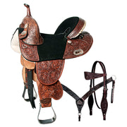 HILASON Western Horse Saddle Treeless American Leather Trail Barrel Tack | for Horses