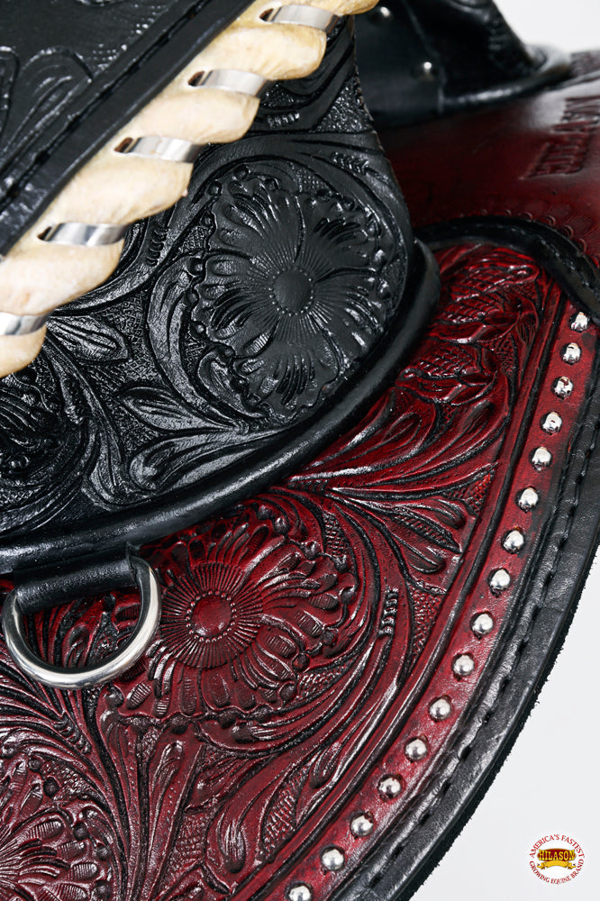 HILASON Treeless Western Horse Trail Barrel Racing American Leather Saddle | for Horses