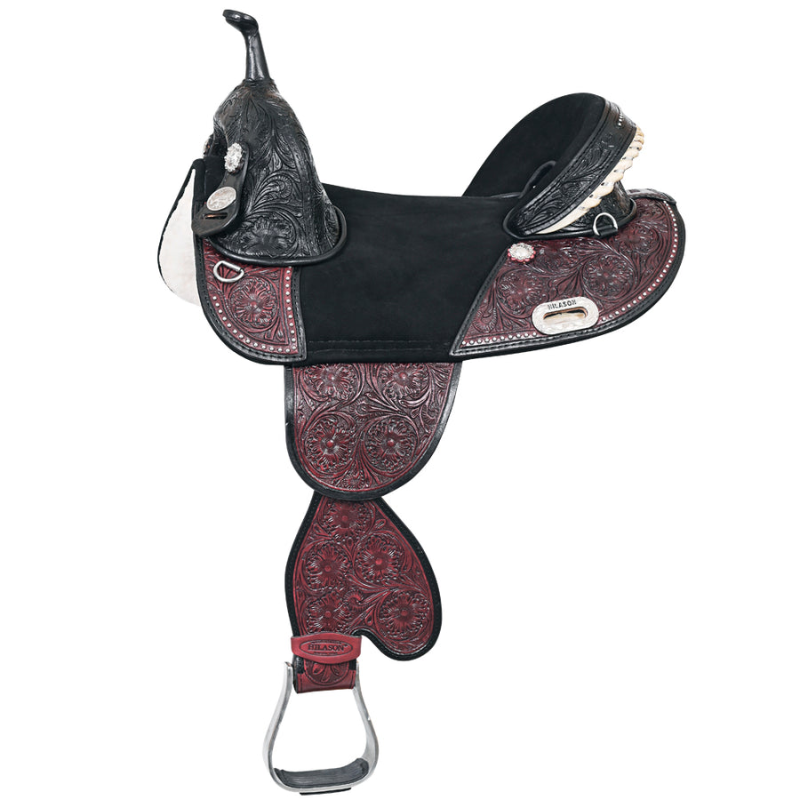 HILASON Treeless Western Horse Trail Barrel Racing American Leather Saddle | for Horses - Uhorse