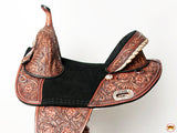 Hilason Western Horse Treeless Trail Barrel American Leather Saddle